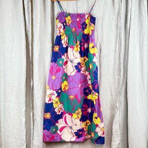 GAP Colorful Floral Smocked Sundress—Size M—Y2K Boho Summerdress